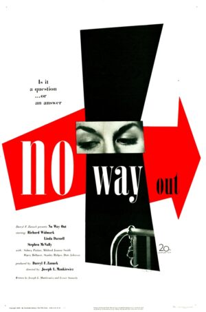 No Way Out (1950), One Sheet (27'' x 41'') Paul Rand Artwork.