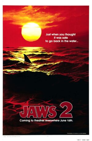 Jaws 2 (1978), One Sheet (27'' x 41'') Advance Style B, Jack Leynnwood Artwork.