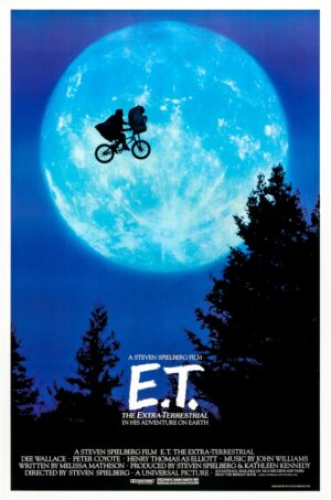 E.T.: The Extra-Terrestrial (1982), One Sheet (27'' x 41'') Bicycle Style, John Alvin Artwork.