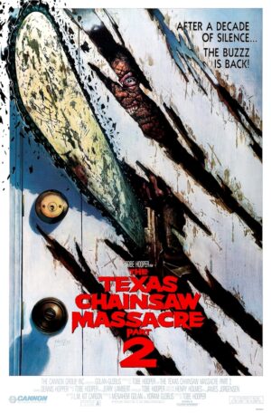 The Texas Chainsaw Massacre 2 (1986), One Sheet (27'' x 41'') Door Style.