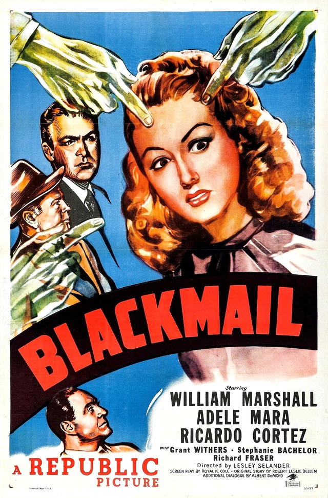 Blackmail 1947 One Sheet 27” X 41” Movie Poster Factory 